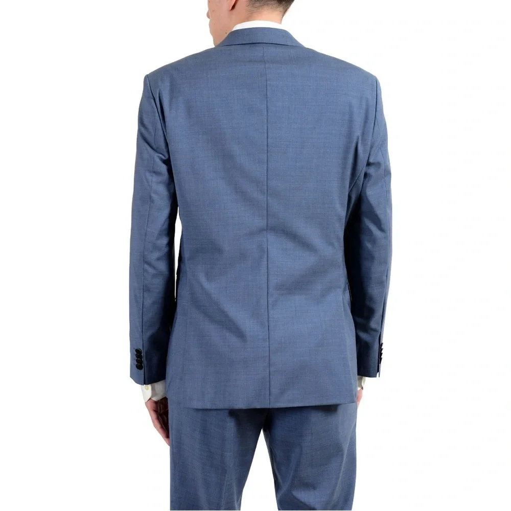 Hugo Boss Phoenix Madisen Men's Suit Two Piece Blue Comfort Fit 100% Wool 40L - Picture 2 of 16